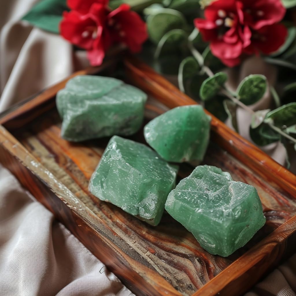 Luckeeper Aventurina Verde: cristales sin certificación para decoración de altar.