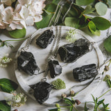 Luckeeper turmalina negra: piedras crudas para meditación y concentración
