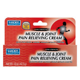 Lucky Super Soft crema de masaje en bote, se absorbe rápido para alivio temporal.