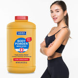Lucky Super Soft Polvo corporal 8 oz, textura suave, ideal para uso diario.