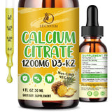 LUCNVEM Calcio Citrato Líquido: frasco piña para consumo diario