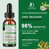 LUCNVEM Graviola Gotas: envase de 2 oz, ideal para viaje.