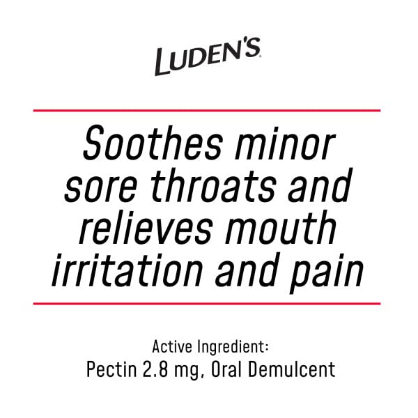 Pastillas Luden's sin azúcar para tos e irritación de garganta.