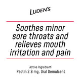 Pastillas Luden's sin azúcar para tos e irritación de garganta.