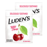 Esta imagen muestra las gotas Luden's sabor cereza para alivio suave de la garganta.