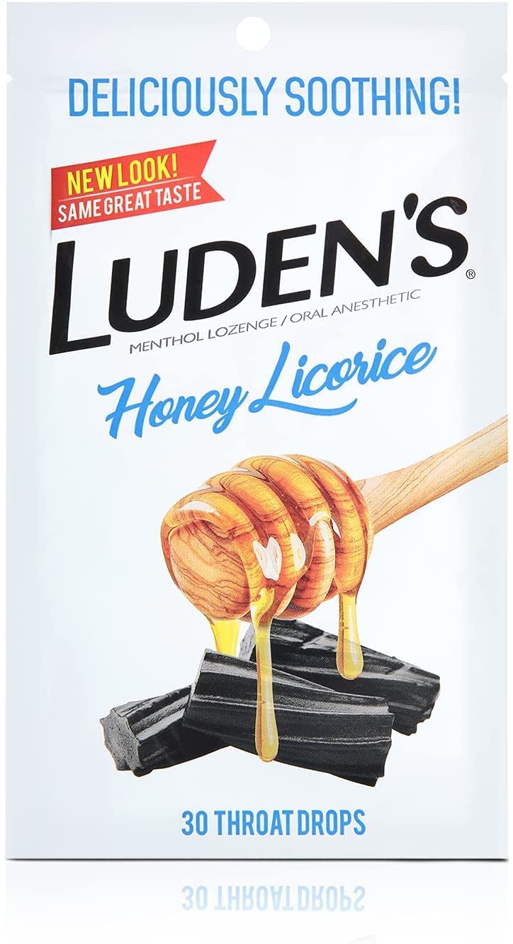 Pastillas Luden's para la garganta miel regaliz, confort temporal ante irritación leve.