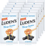 Ludens pastillas garganta miel-regaliz, empaque de 12 paquetes; alivio suave