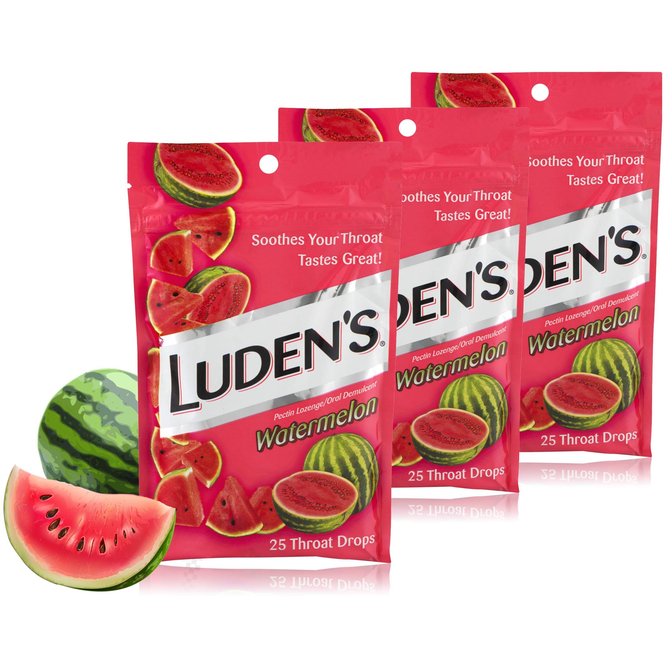 Ludens pastillas tos sandía, empaque triple para uso diario