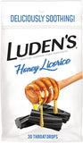 Ludens Regaliz miel 30 pastillas, sabor suave para uso diario
