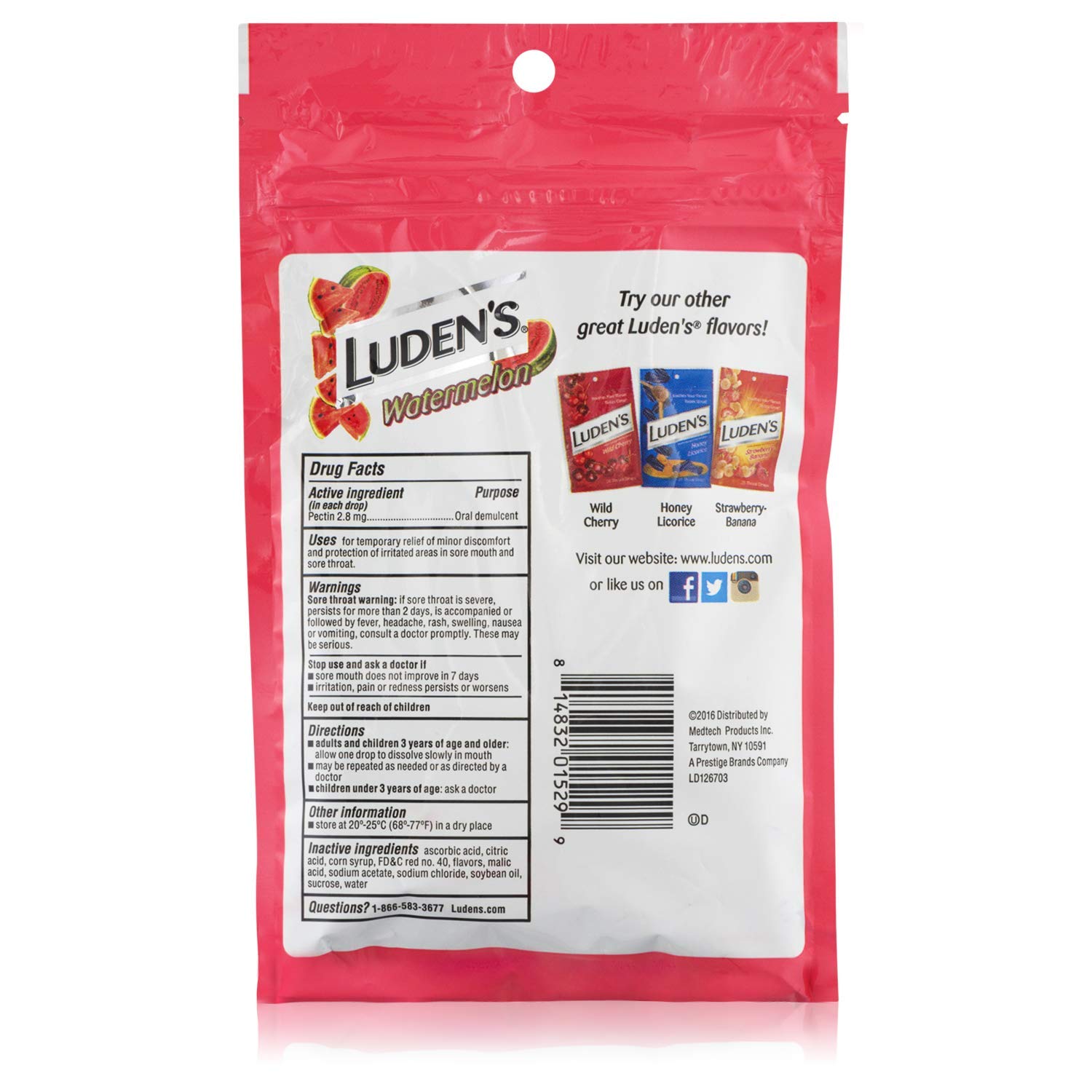 Ludens sandía sabor con envoltorio individual para frescura y conveniencia