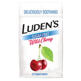 Ludens envase de 25 piezas, pastillas para garganta sin azúcar, sabor cereza