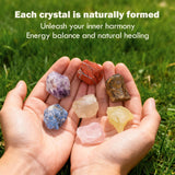 LUDESENIMUE piedras de chakra siete para alineación y enfoque energético durante prácticas.