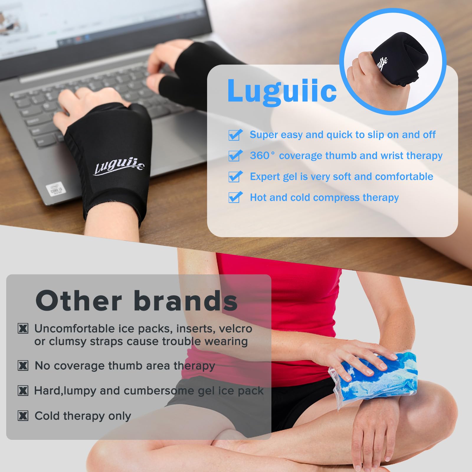 Luguiic gel wrap para uso diario en cocina y teclados, alivio práctico.
