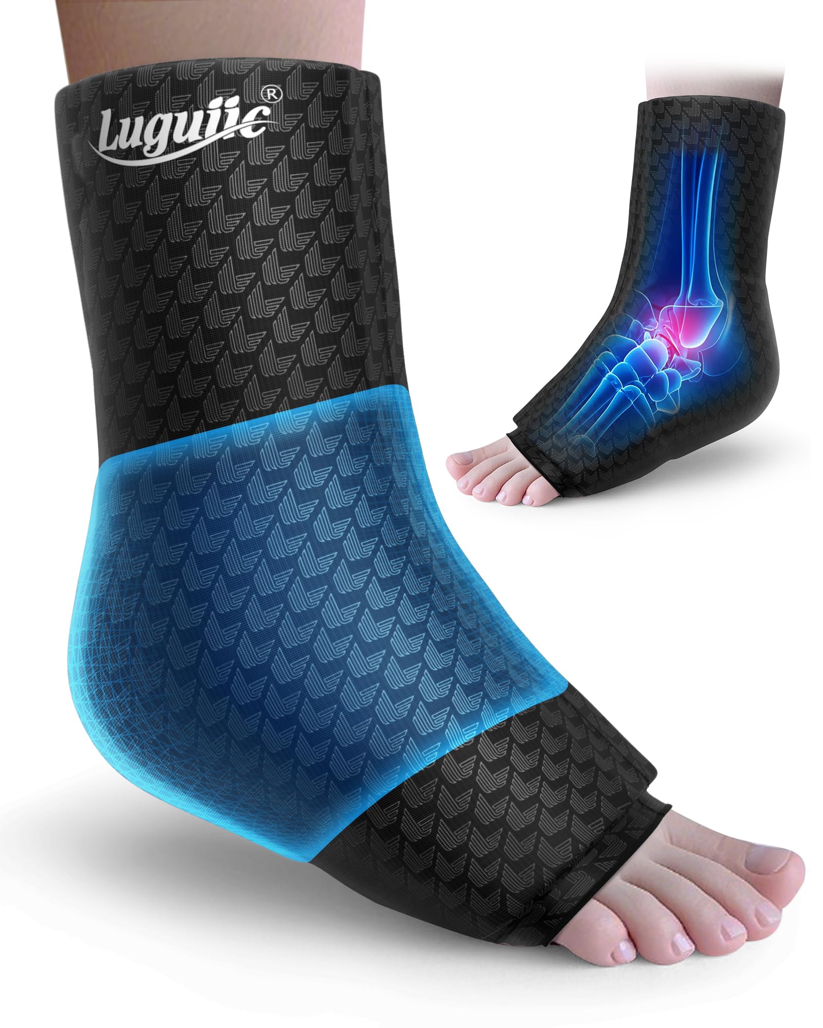 Luguiic tobillo con enfriamiento de doble capa para alivio focal.