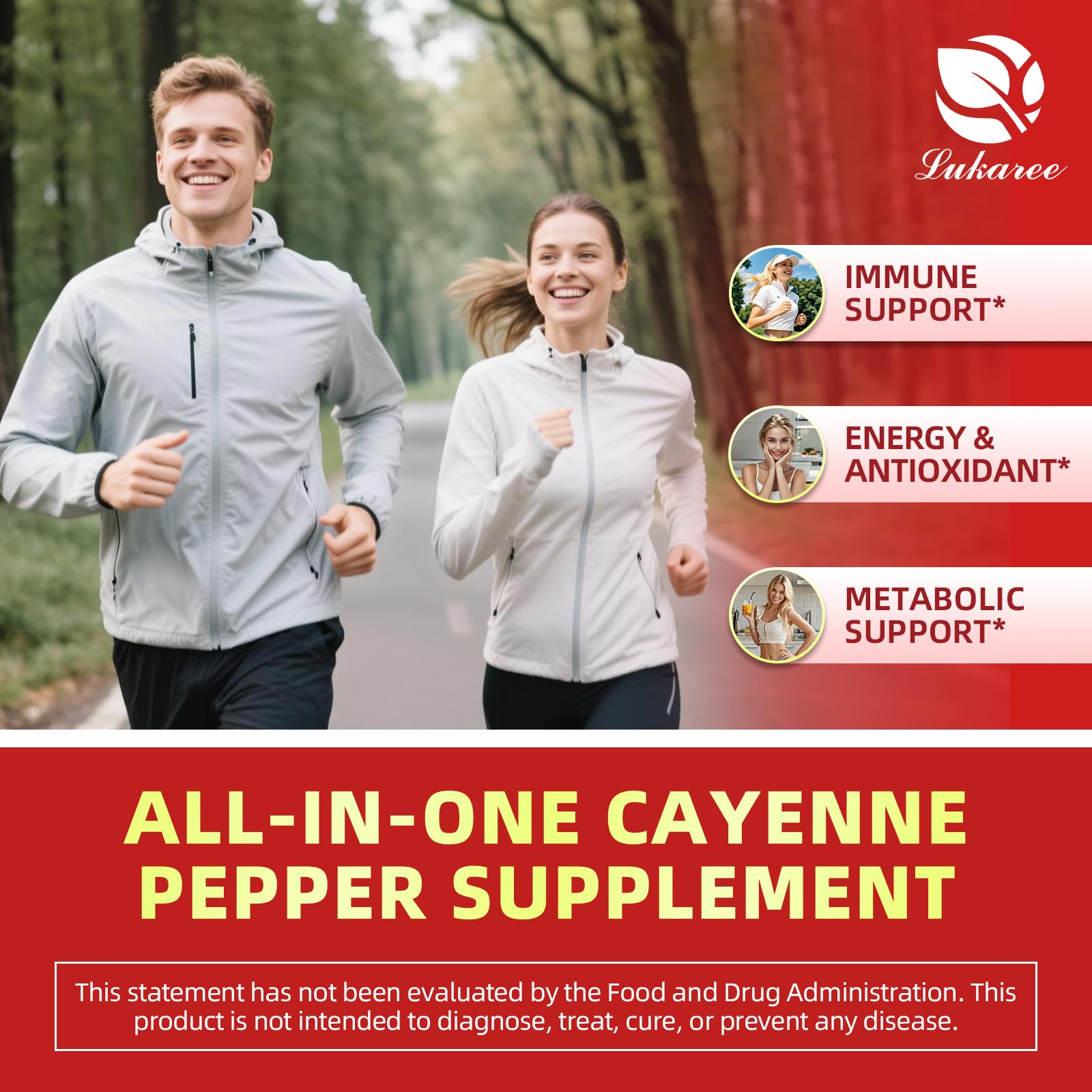 Lukaree Cayenne Pepper Drops, cuenta-gotas para dosificación precisa