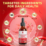Lukaree Cayenne Pepper Drops, lista de ingredientes naturales en pantalla