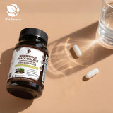 Lukaree, beneficios digestivos y bienestar general mostrados en empaque.