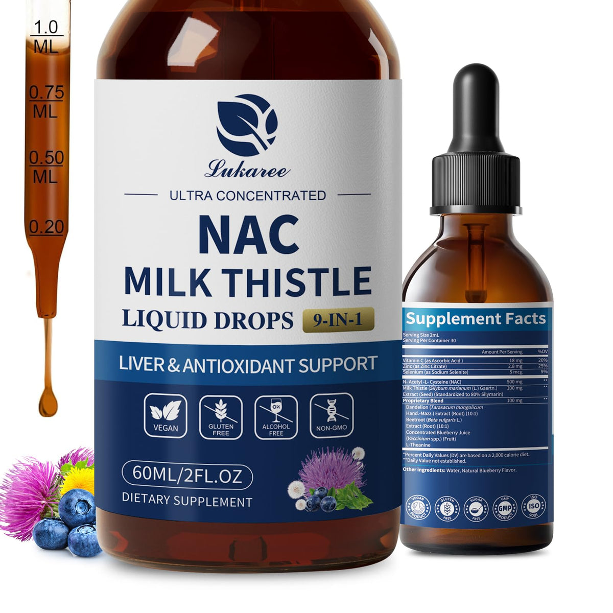 Lukaree NAC liposomal en botella: entrega de dosis diaria para absorción óptima