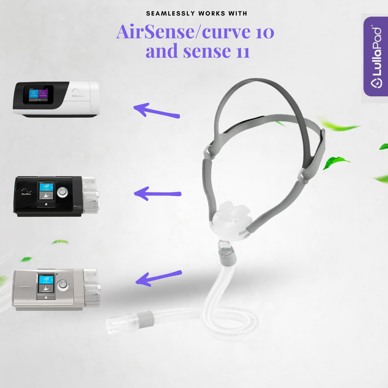 Lullapad cojin nasal L: cobertura amplia para ajuste seguro