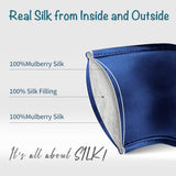 Textura de seda doble cara de LULUSILK para un tacto suave en la piel.