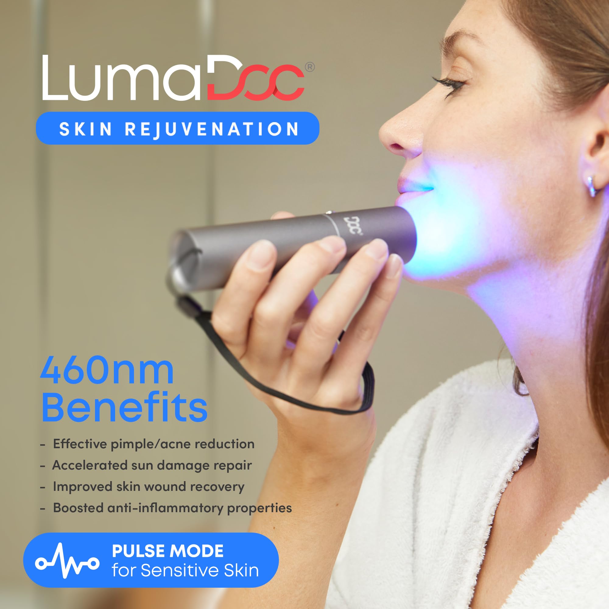 LumaDoc accesorios incluidos: protección ocular y guía rápida