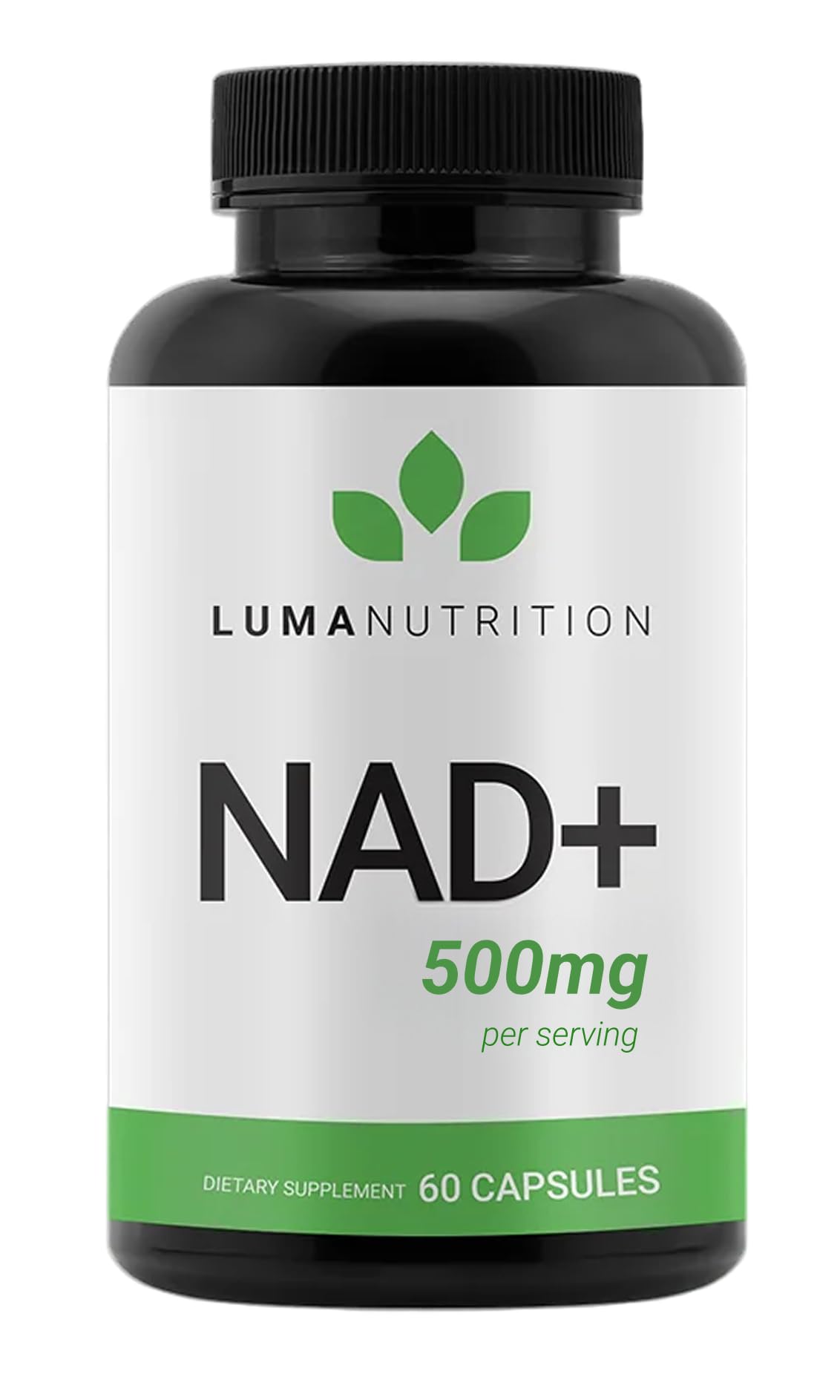 Luma Nutrition NAD+ en cápsulas: porción diaria para energía sostenida.