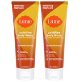 Lume Acidified Body Wash pack doble de botellas, uso diario.