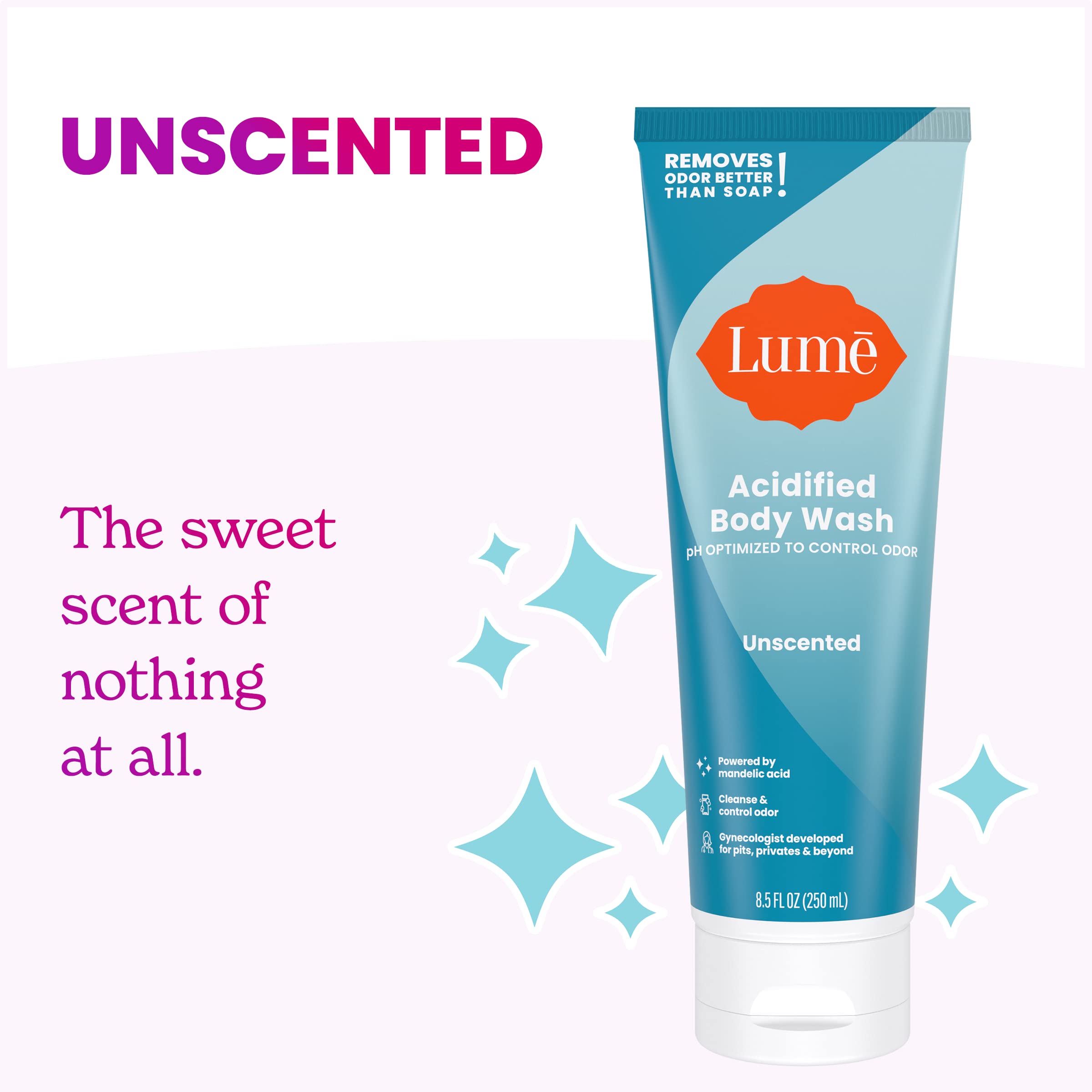 Lume Ducha Acidificada sin fragancia para piel sensible.