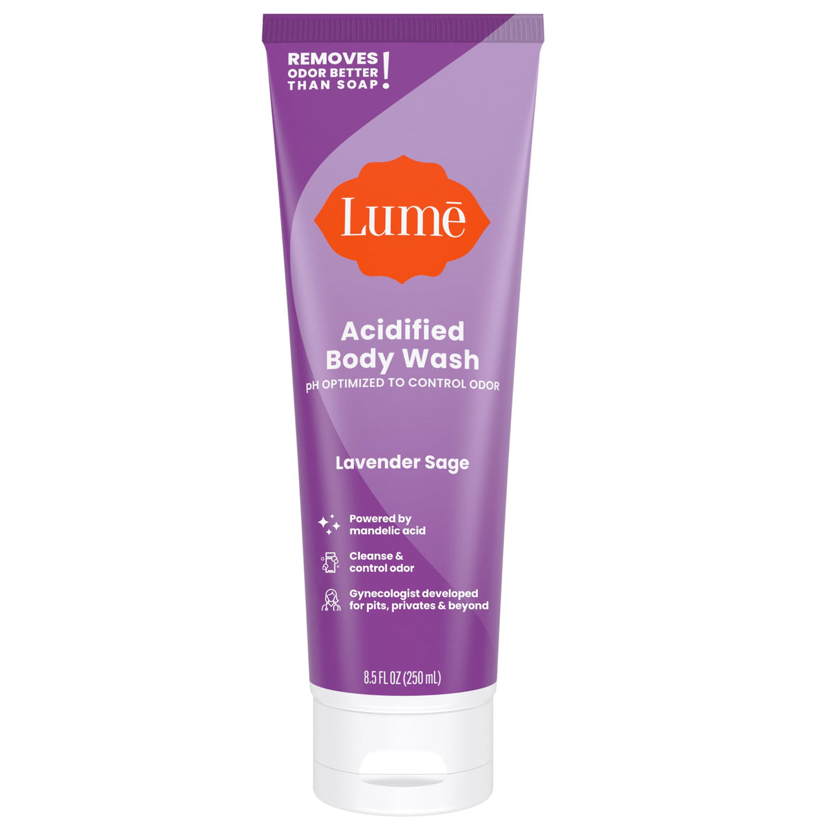 Lume gel de lavado acidificado en botella mostrando envase, control de olor duradero.