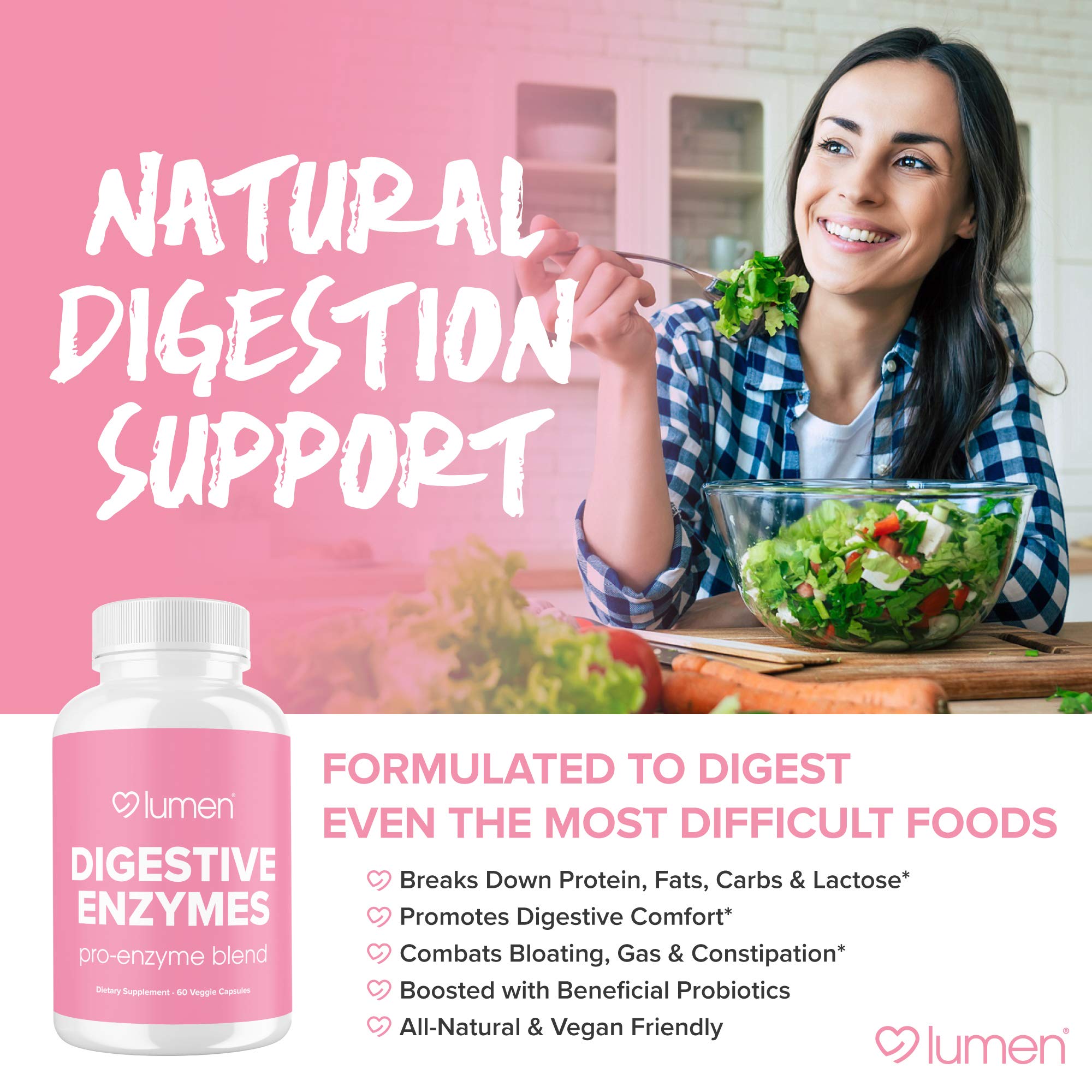 Caja de Lumen Naturals con probióticos y prebióticos para el intestino.