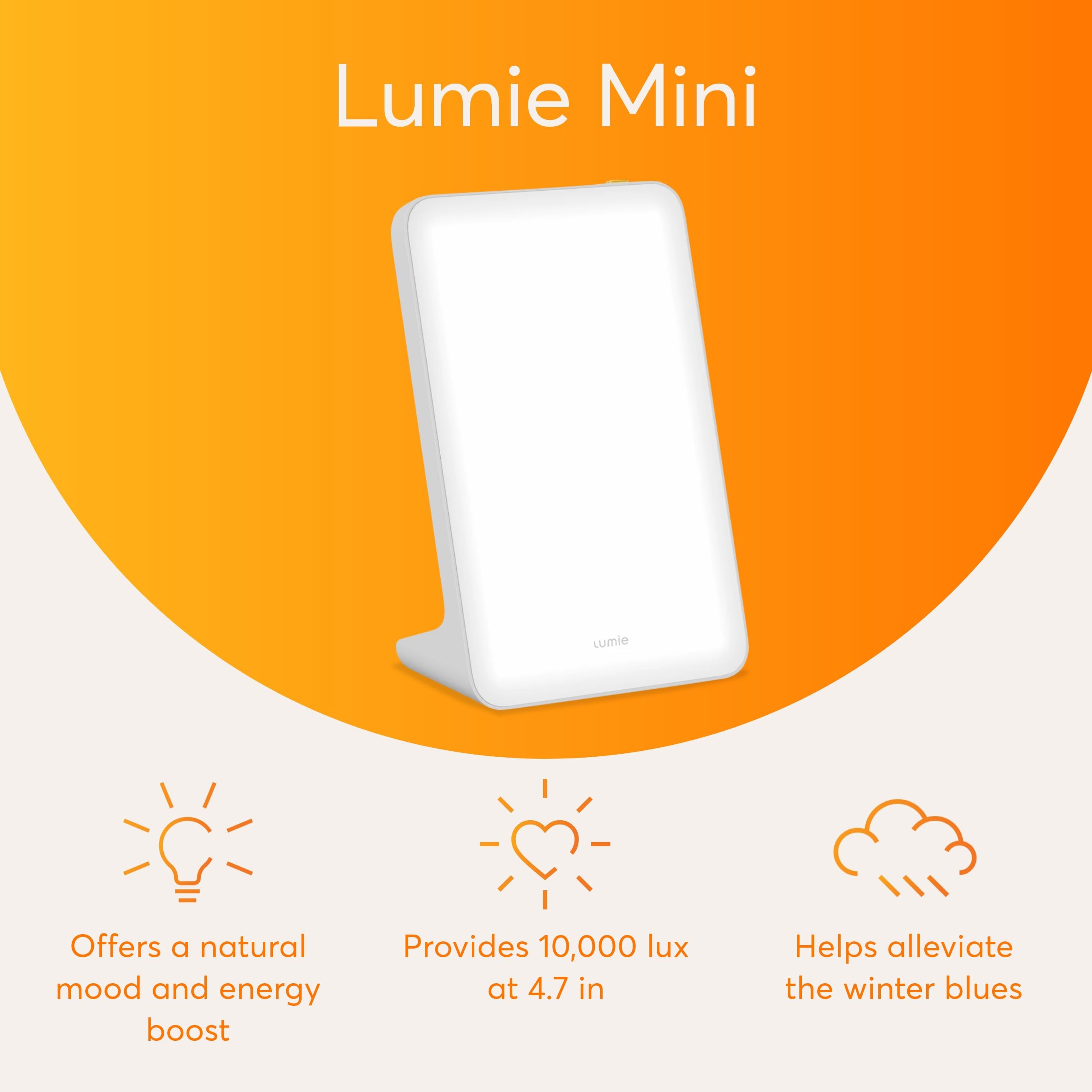 Lumie Mini Lámpara Portátil, diseño compacto, ideal para escritorio
