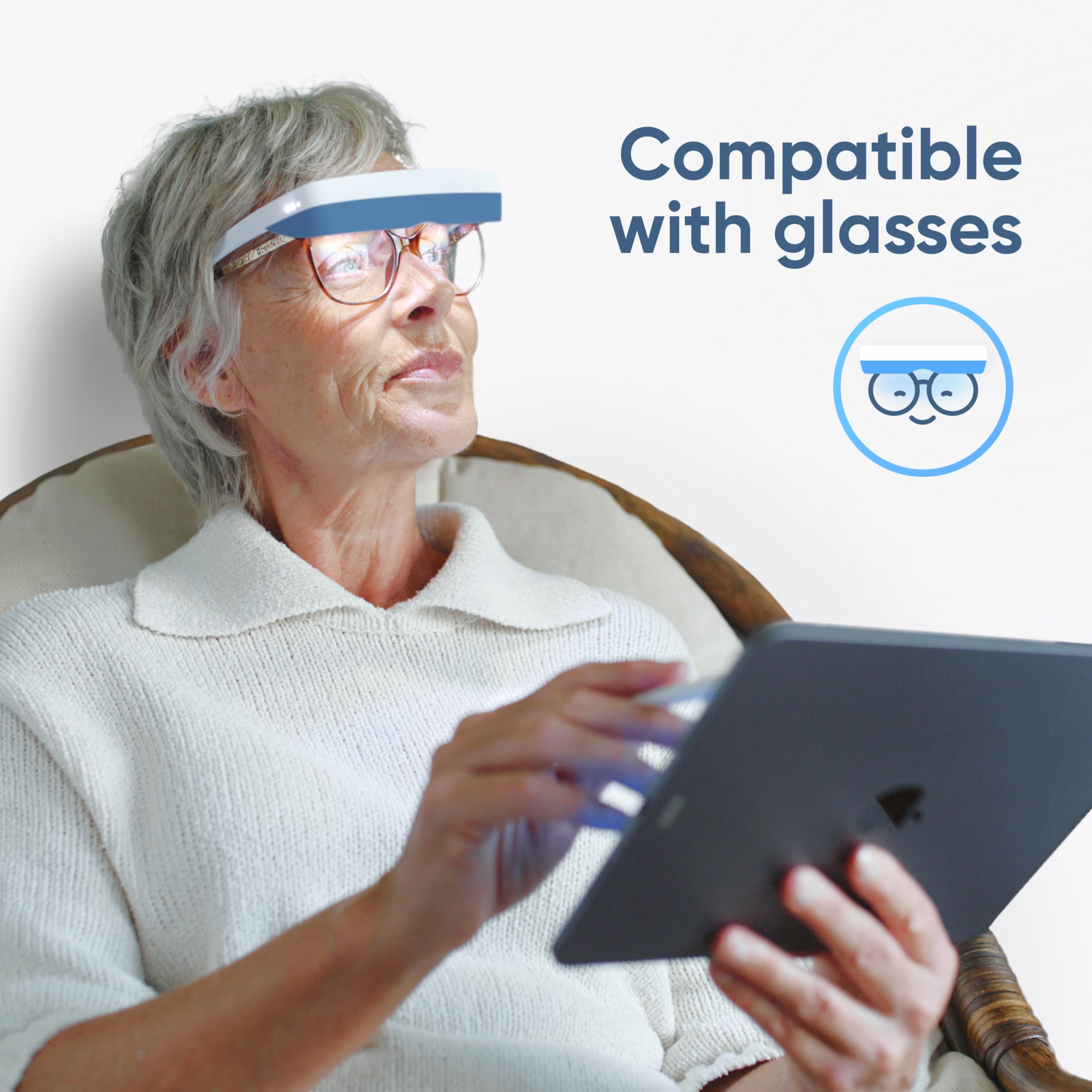 Luminette 3 compatible con gafas para uso diario