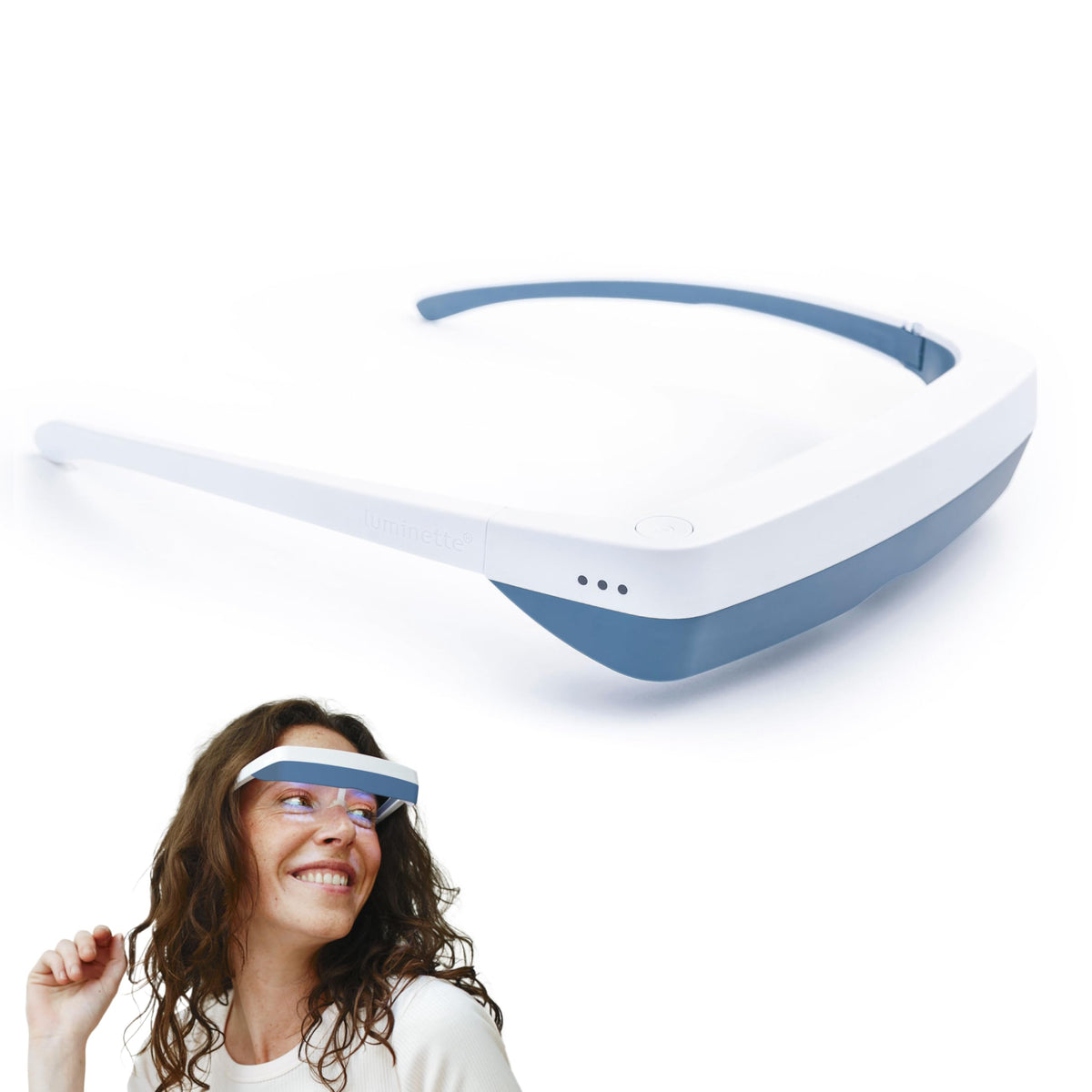 Gafas Luminette 3 con terapia de luz azul para apoyo al ánimo