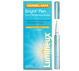 Lumineux bolígrafo 2-en-1 para blanqueamiento, presentación clara en estante.