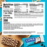LUNA Bar con 8 g de proteína, snack vegano para mantenerte activo.