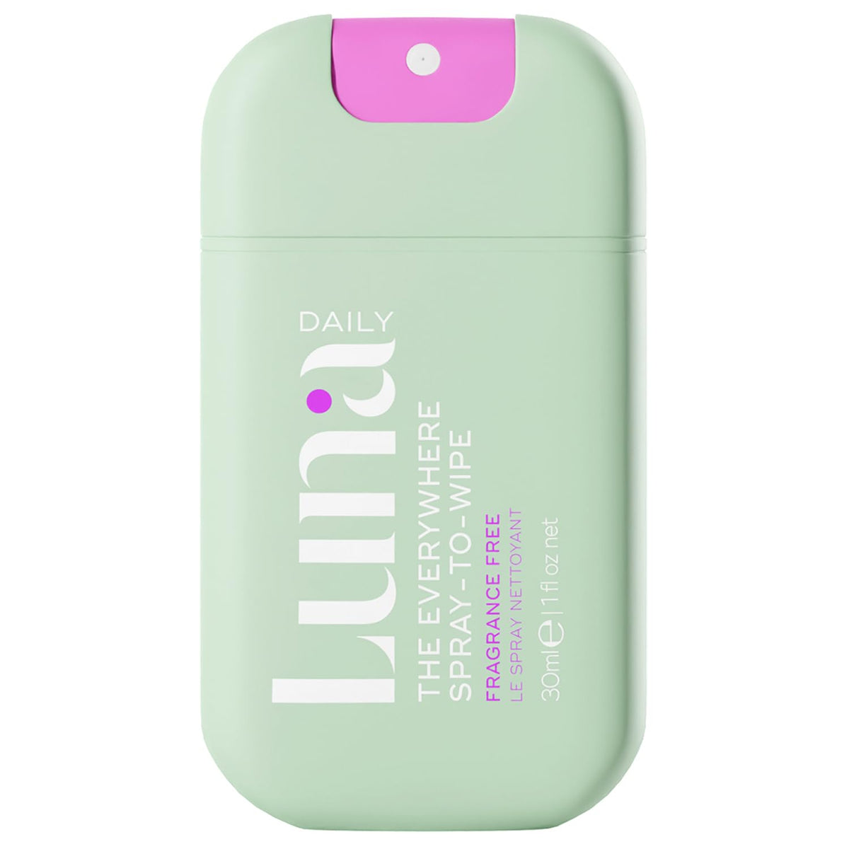 Luna Daily Pulverizador Limpiador Corporal, botella de 30 ml para limpieza suave diaria