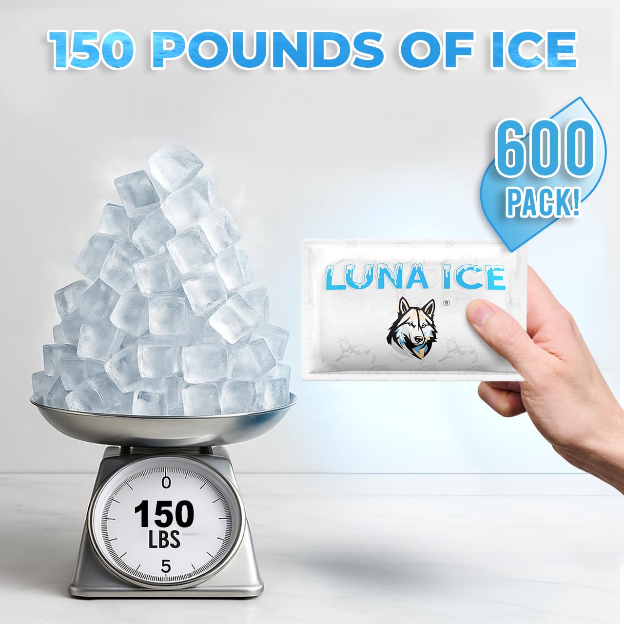 LUNA ICE, bloques de gel para cooler, reutilizables y sin fugas.