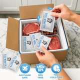 LUNA ICE, gel libre de fugas, portátil para viajes y comidas.