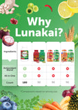 Lunakai apoyo digestivo con mezcla de vegetales equilibrados.