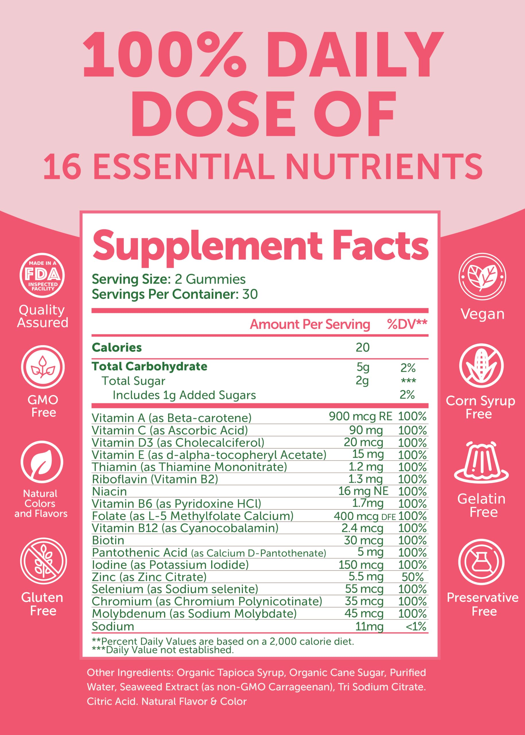 Vitaminas clave Lunakai, selección completa de micronutrientes.