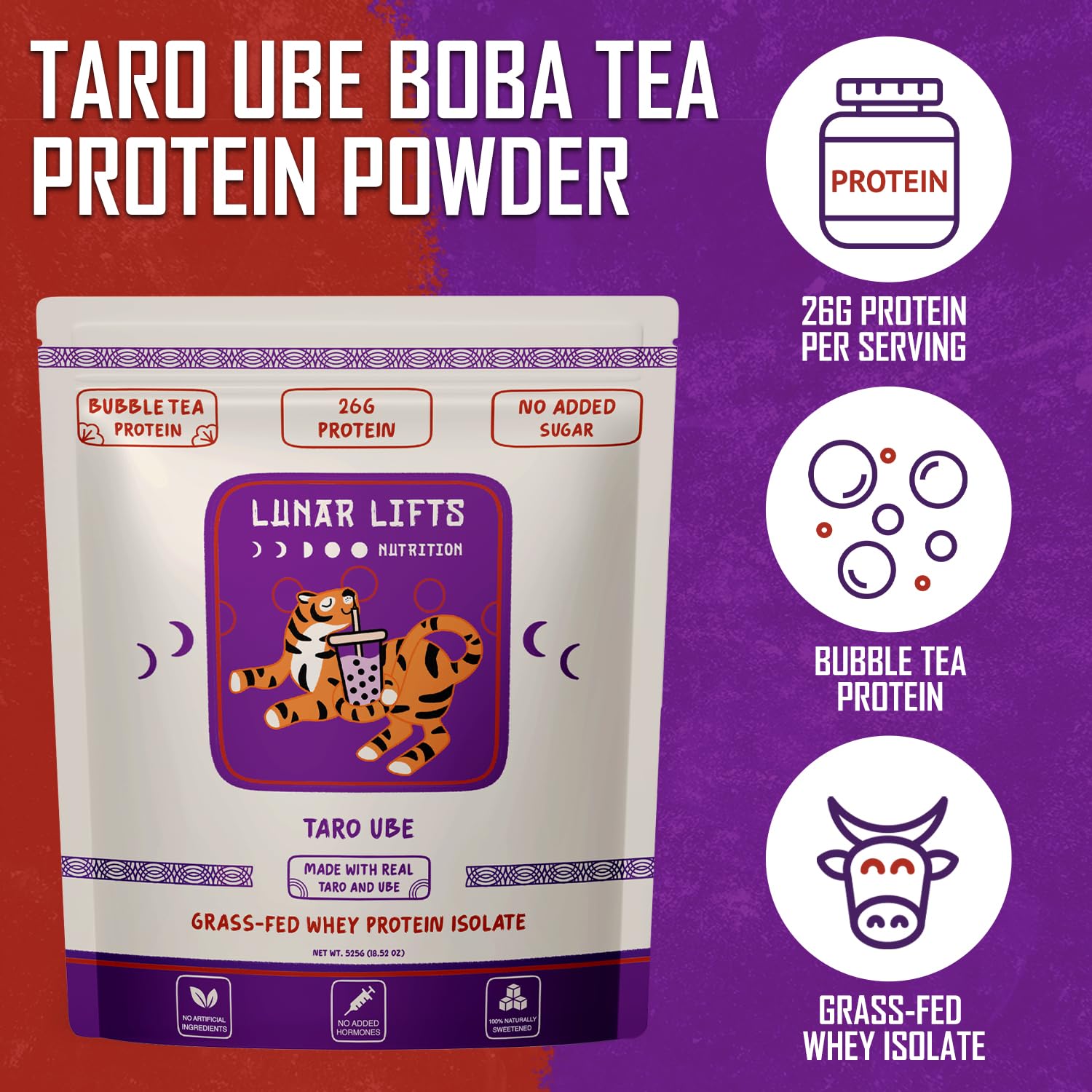 Porción de Lunar Lifts con 26 g de proteína de suero aislada