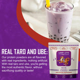 Preparación rápida con agua para un batido Lunar Lifts taro-ube
