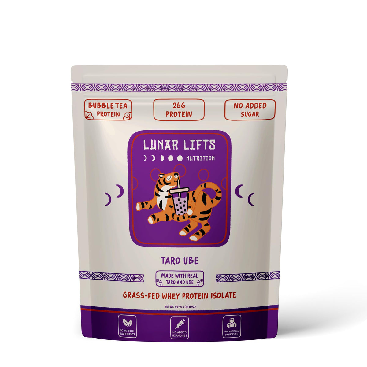 Lunar Lifts Nutrition taro-ube-boba polvo: sabor auténtico para batidos proteicos