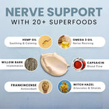 Aplicación rápida de Lune Nerve Balm en piel sensible.