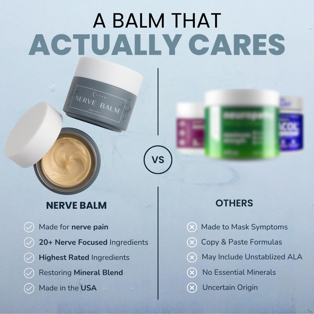 Lune Nerve Balm con Arnica para apoyar la comodidad de la piel.