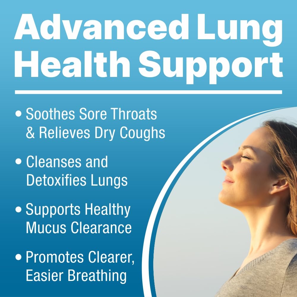 Lung Clear Pro etiqueta frontal mostrando ingredientes naturales para el bienestar pulmonar.