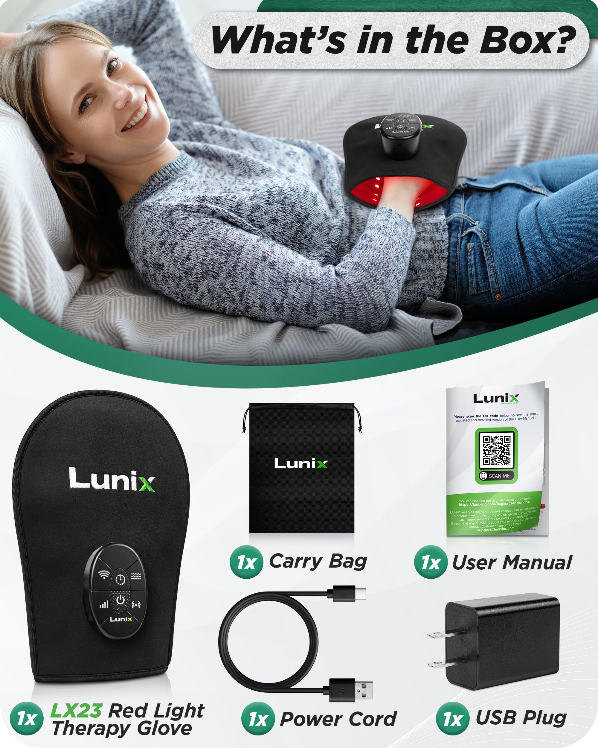 Lunix LX23 diseño ergonómico que abraza la mano.