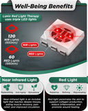 Lunix LX24 modo rojo para terapia focal en pies.