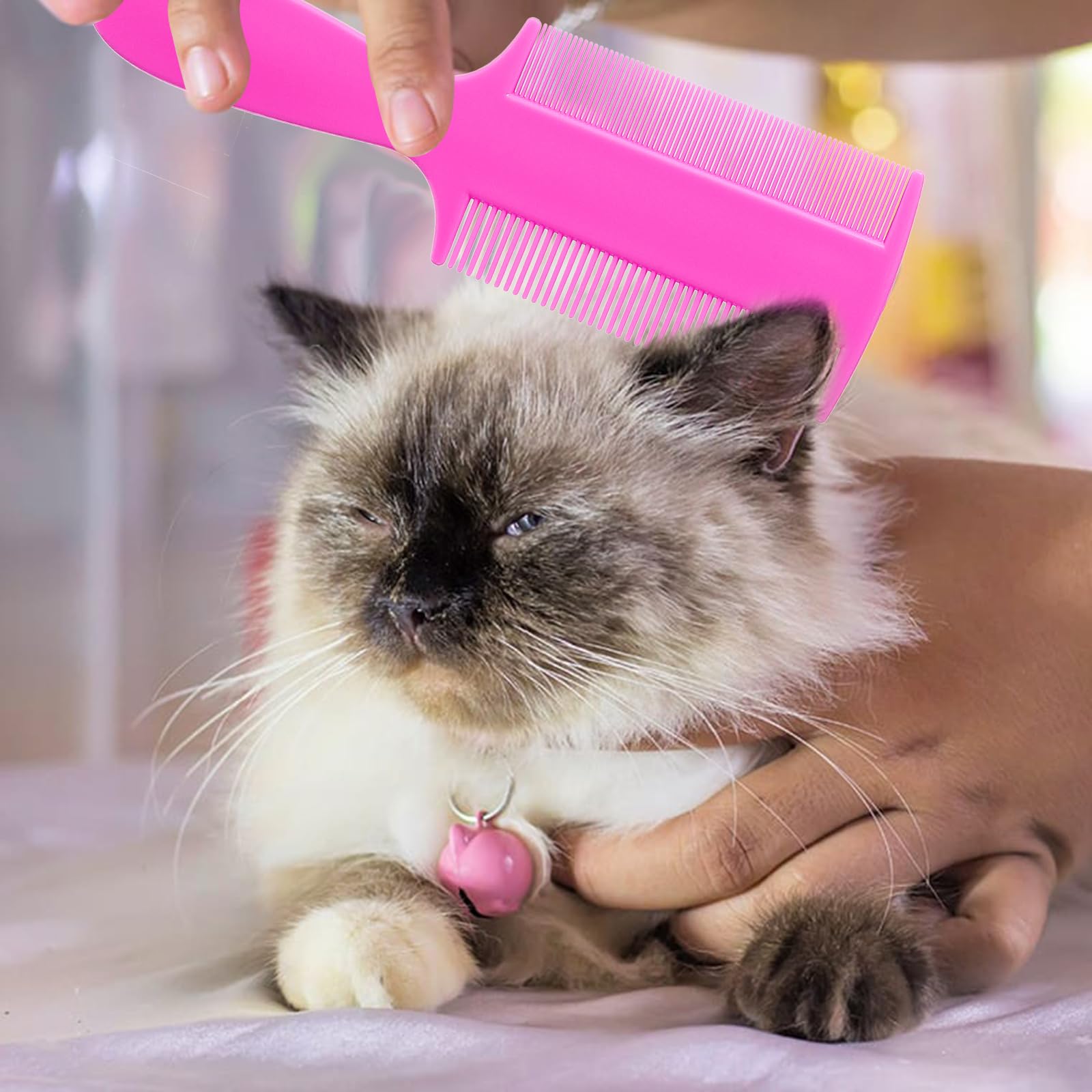 Lusofie cepillo ergonómico con mango cómodo para bebés y mascotas
