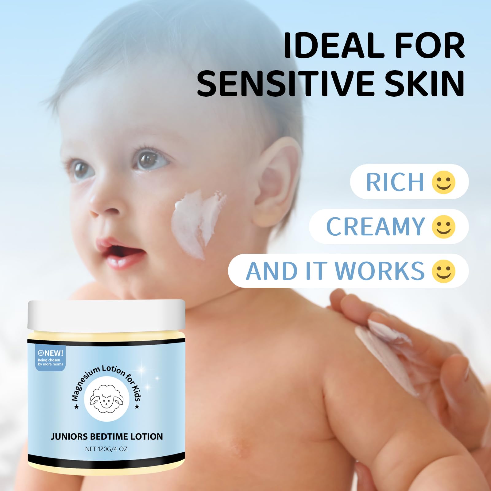 LUusmm Loción de Magnesio para niños: aplicación suave en la mano.